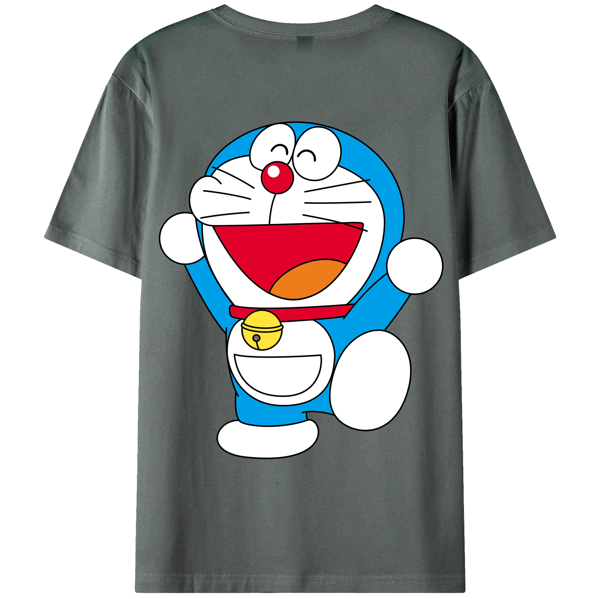 （画像用） ドラえもん Doraemon 綿100％ メンズ半袖Tシャツ（バックプリント） 通気性